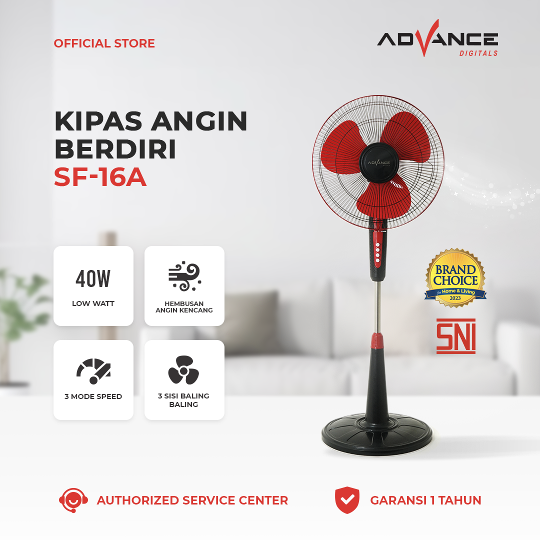 Advance Kipas Angin berdiri 16 inch SF-16A Garansi 1 Tahun