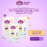 Sleek Baby Laundry Detergent Pouch 900ml Triple Pack