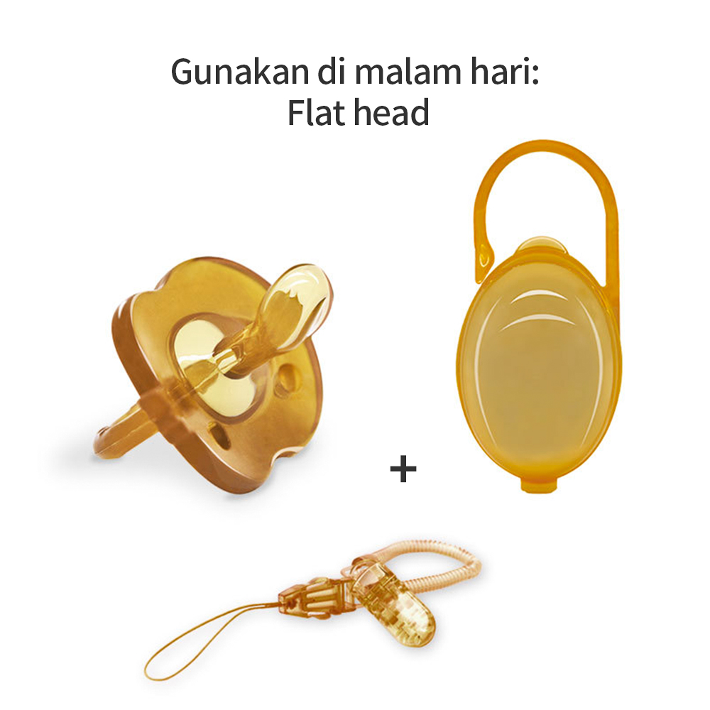BabyShine Dot bayi / Empeng Bayi BPA Free /putting bayi 3 in 1 dengan rantai dan Kotak
