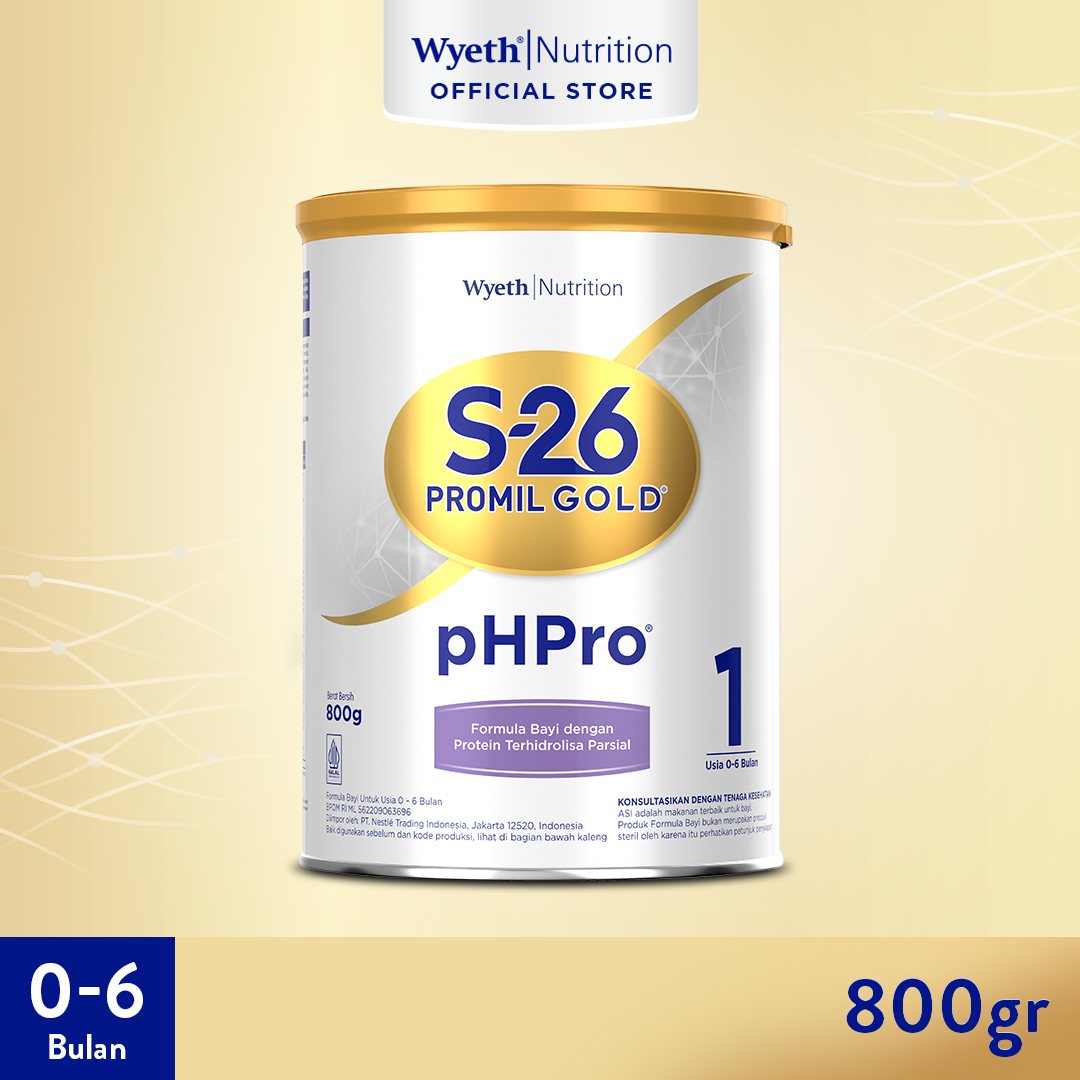 S-26 Promil Gold pHPro Tahap 1 Susu Formula Usia 0-6 Bulan 800gr