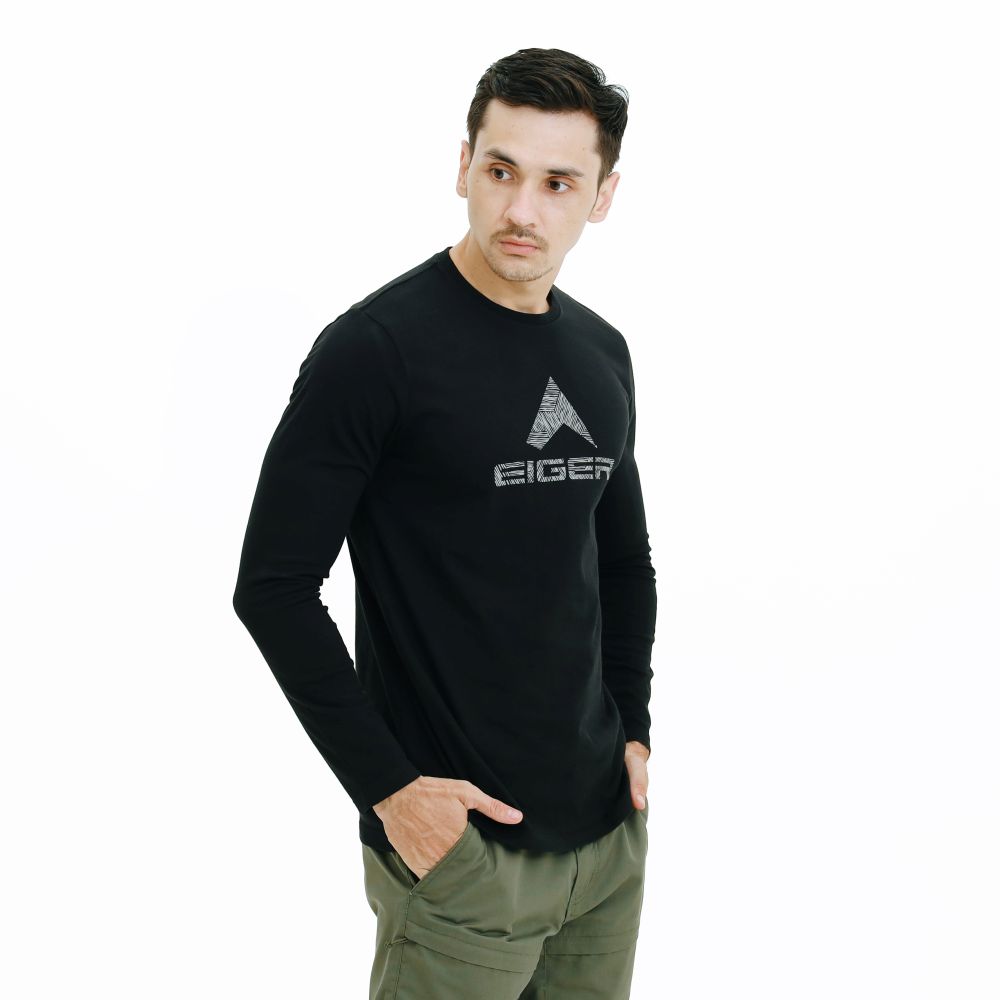 910006606 ETNISCH LS T-SHIRT - BLK