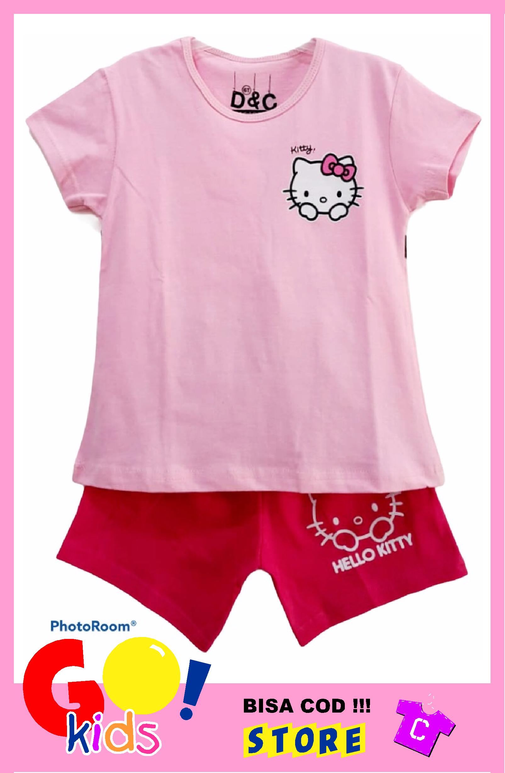 Dimana Beli Bocah Kaos Setelan Anak Perempuan Hello Kitty Gliter Umur 1