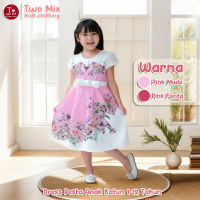 TWO MIX - Baju Dress Anak Perempuan Printing Kupu Lucu 1-12 Tahun 4282