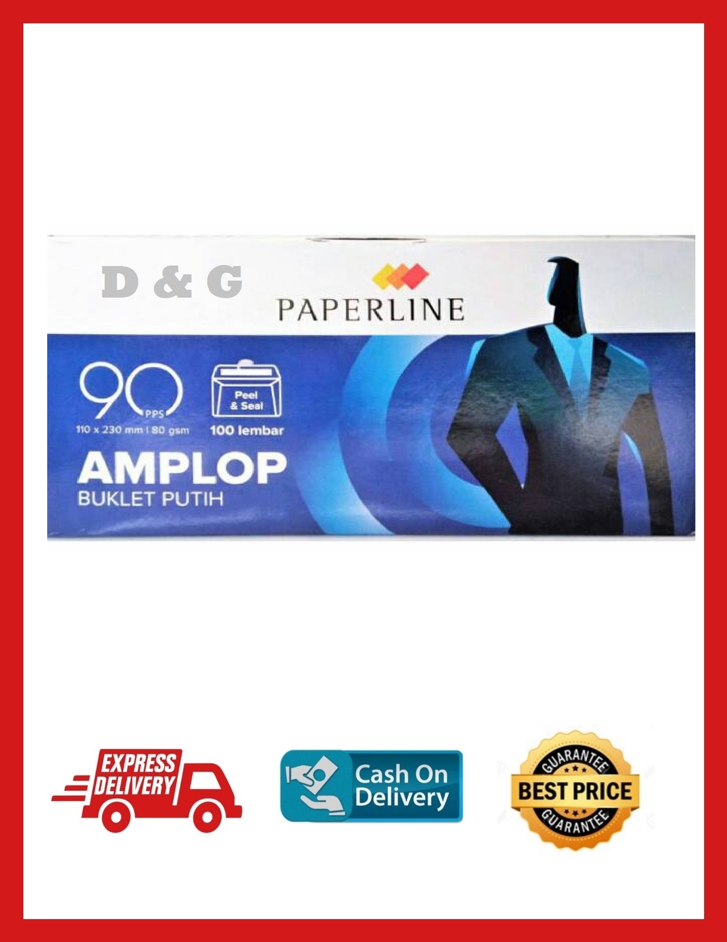 AMPLOP PUTIH PAPERLINE 90 PPS / AMPLOP POLOS PAPERLINE 90 PPS ( 100 LB )