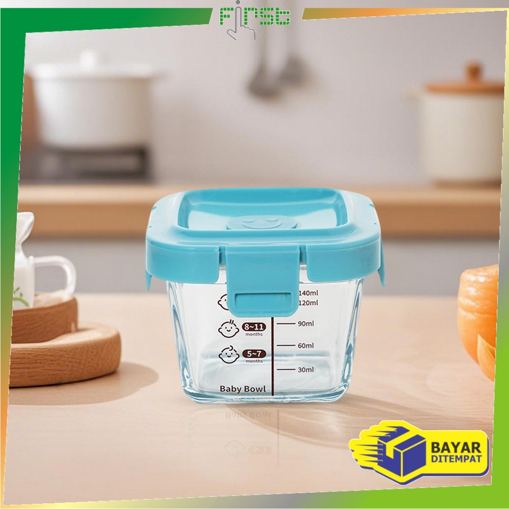 FH-C1277 Baby Food Container Wadah Penyimpanan Mpasi Tahan Panas / Kotak Tempat Makan Kaca Baby