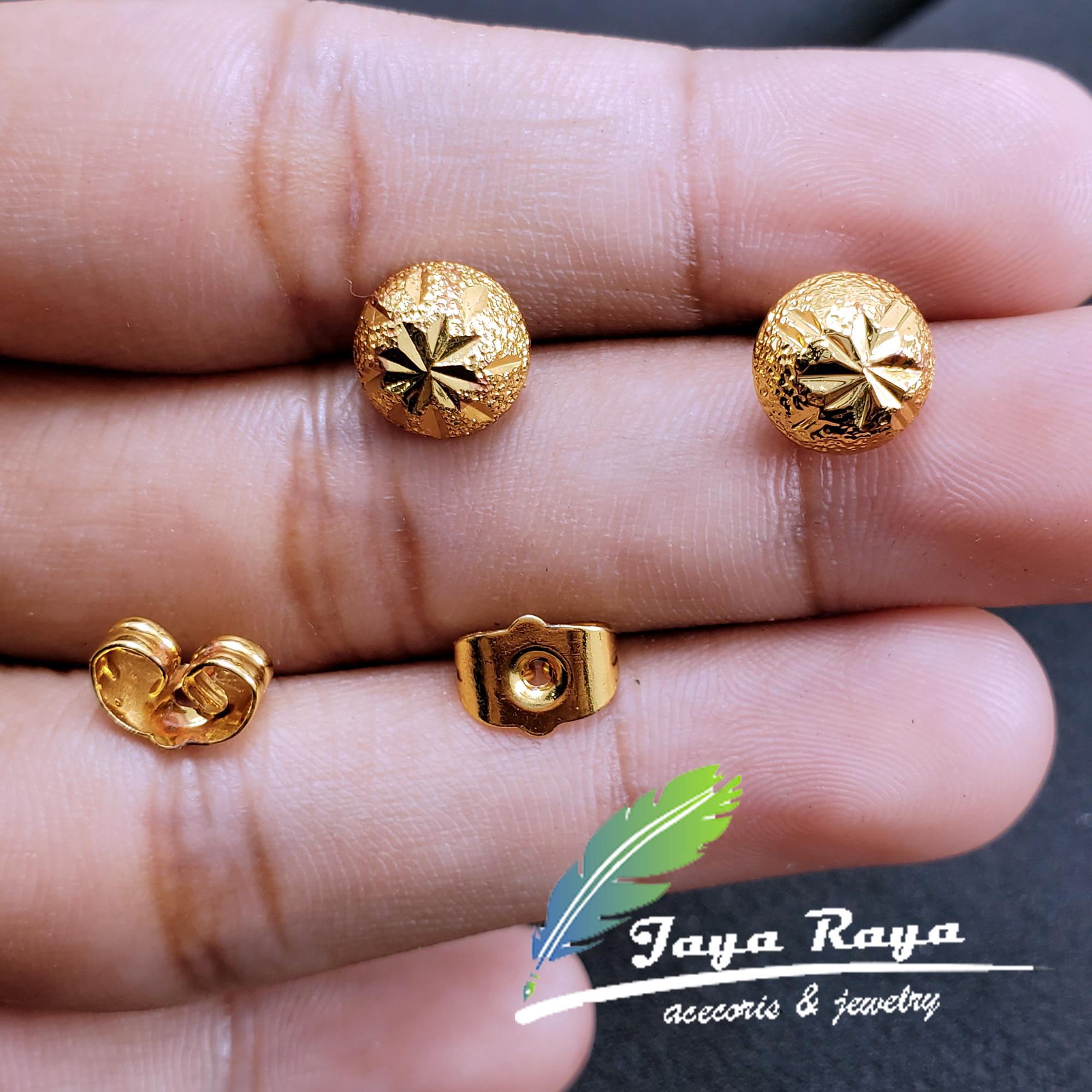 anting tusuk motif jamur perhiasan wanita anting tusuk motif jamur perhiasan wanita