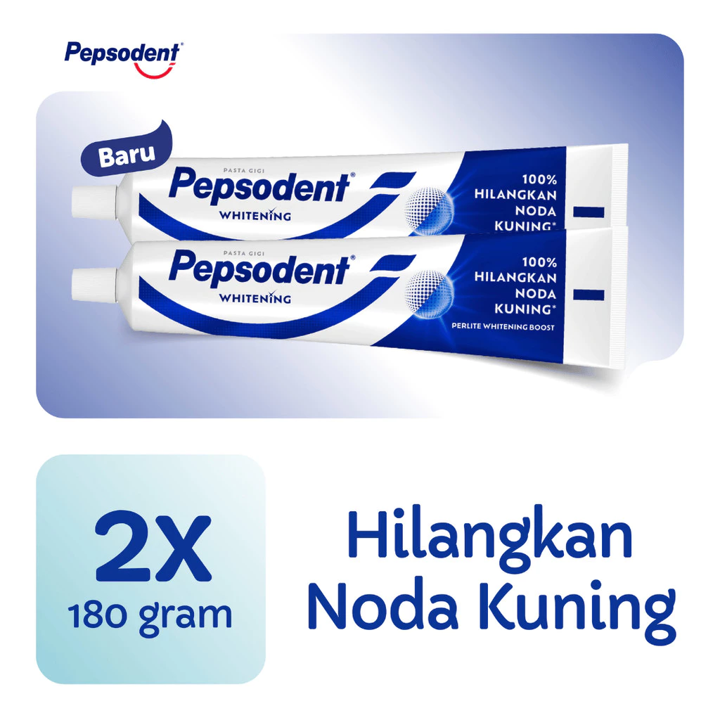 Pepsodent Pasta Gigi Complete 8 Plus Whitening 2x180gr