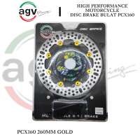 AGV Piringan Cakram Depan PCX 160 Ukuran 260mm Model Bulat Floating Warna CNC Plus Breket Kaliper Standar