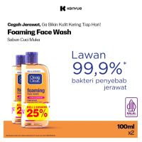 Clean & Clear Foaming Face Wash 100ml x2 - Sabun Cuci Muka Pembersih Wajah