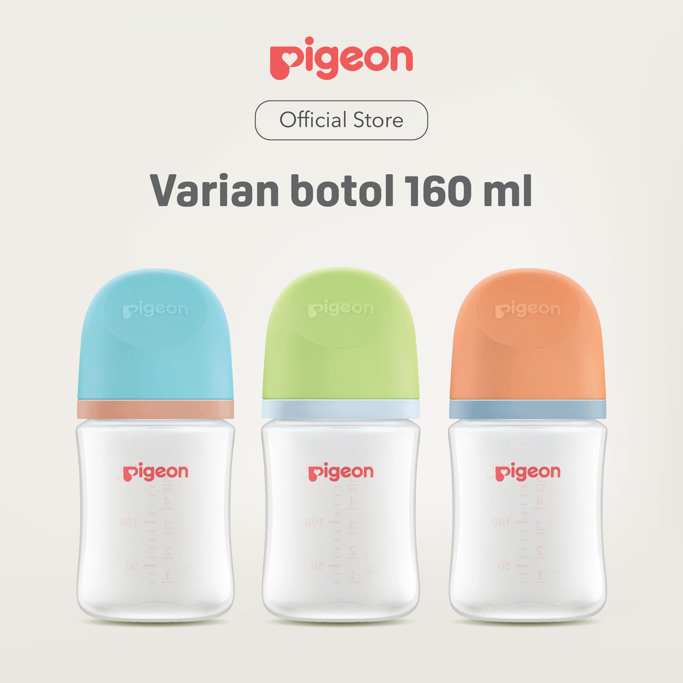 PIGEON B2G1 Botol BPP Wide Neck with SofTouch Nipple Dot | Pilih Variasi | Botol Susu Bayi | Ramah Lingkungan | Anti Kolik | Nipple Dot Lembut & Elastis | Nipple Dot Menyerupai Payudara Ibu