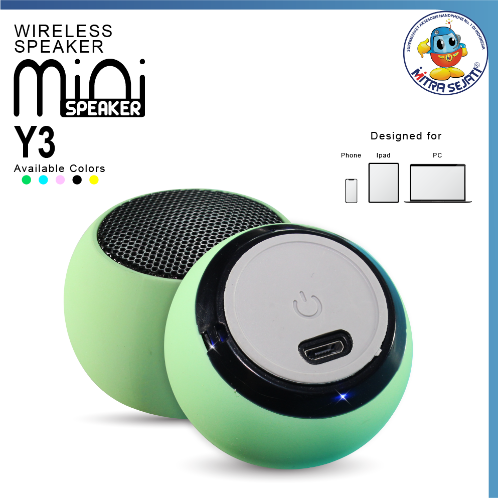 Speaker Portable Bluetooth Y3 Macaron Speaker Mini Wireless-1PSBTMCY3
