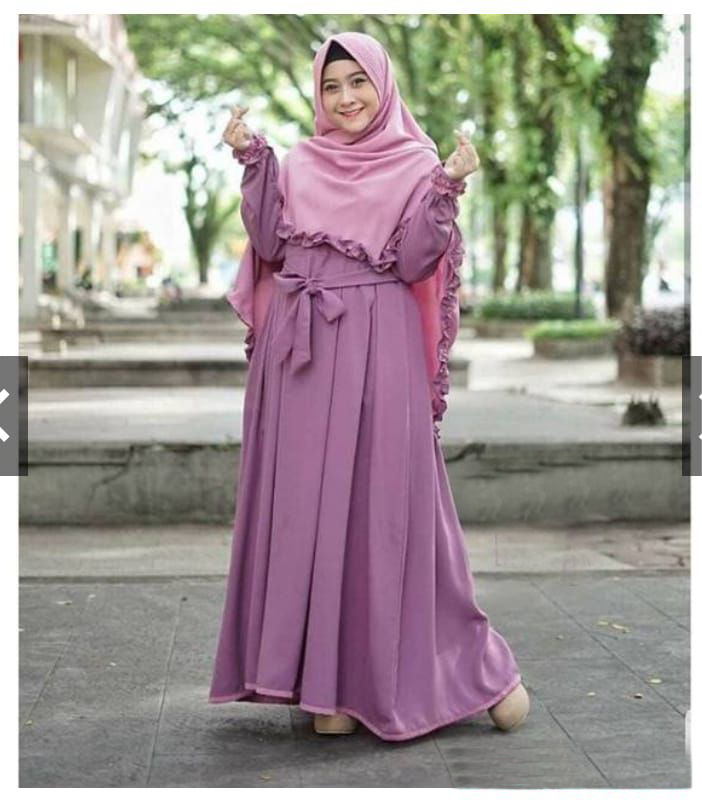 Baju Muslim Modern ASHILA SYARI Bahan MOSSCRAPE Dapat GAMIS + KHIMAR Gamis Syari Set Khimar Terbaru 2021 Gamis Syari Remaja Simple Gamis Syar’i Wanita Jumbo BEST SELLER