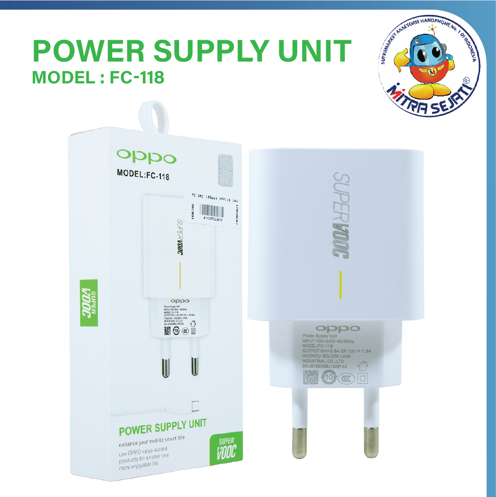 Travel Charger Oppo Branded OPP118 18W Charger Handphone-ATCOP118MO