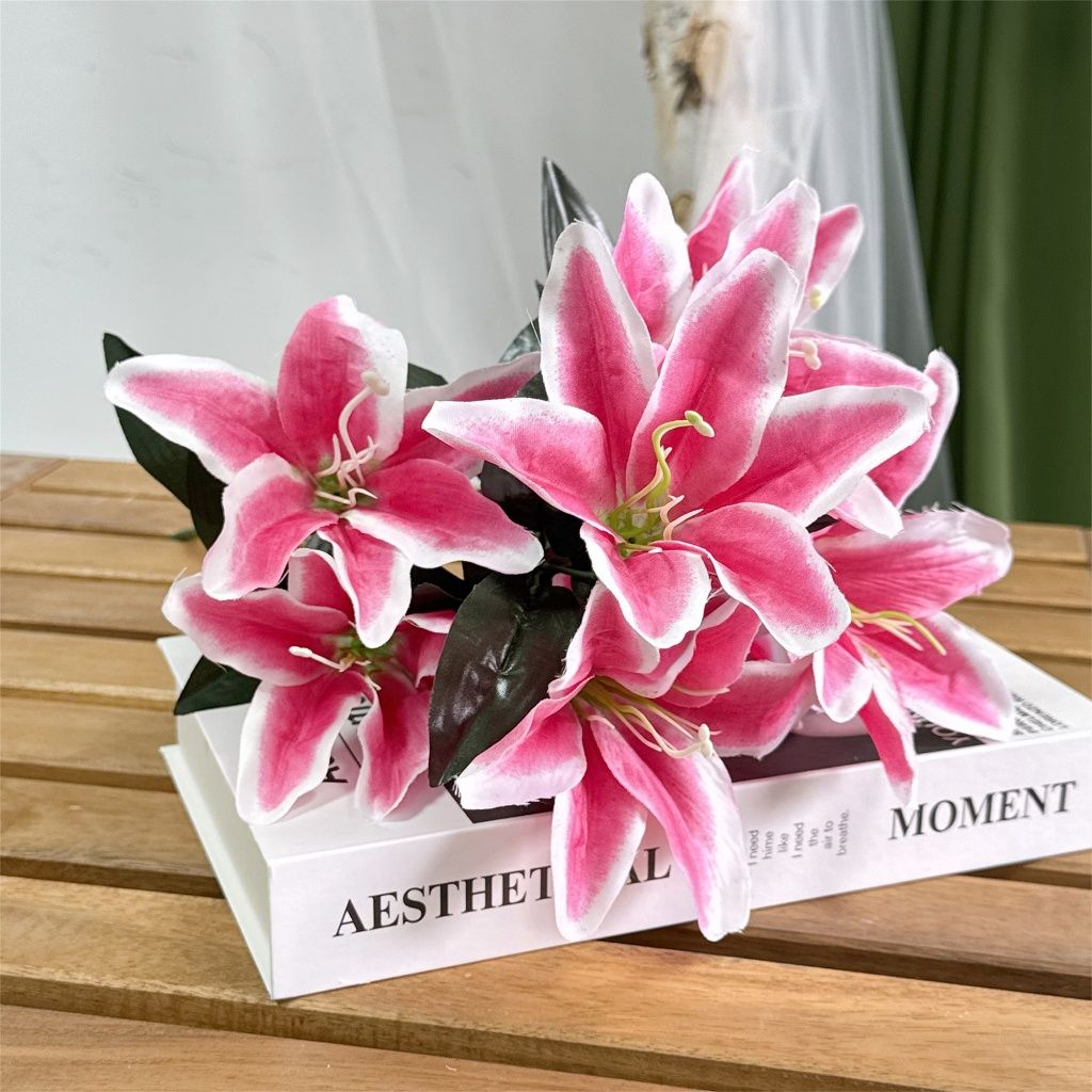 BUNGA LILI PALSU CANTIK - BUKET KADO ULANG TAHUN CEWEK UNTUK DEKORASI RUANG TAMU