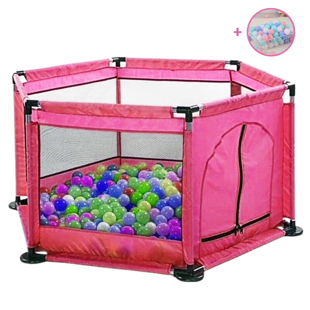 Perlengkapan Bayi Mandi Bola Anak-anak Bermain Pagar Indoor Newborn Toddler Hexagon Playpen Pagar