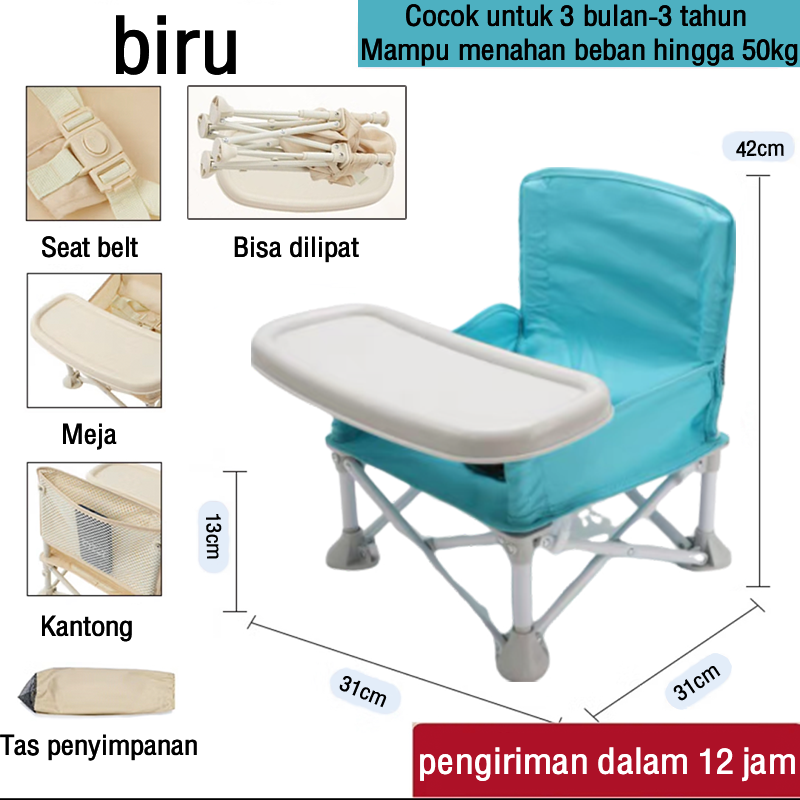 Kursi Makan Bayi Tempat Multifungsi Makan bayi Portable Lipat 4 in 1 Baby Chair Booster Meja makan