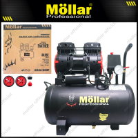 MOLLAR AC-1024BP Mesin Kompresor Angin 3/4 HP 24 Liter Silent Oilless Black Panther