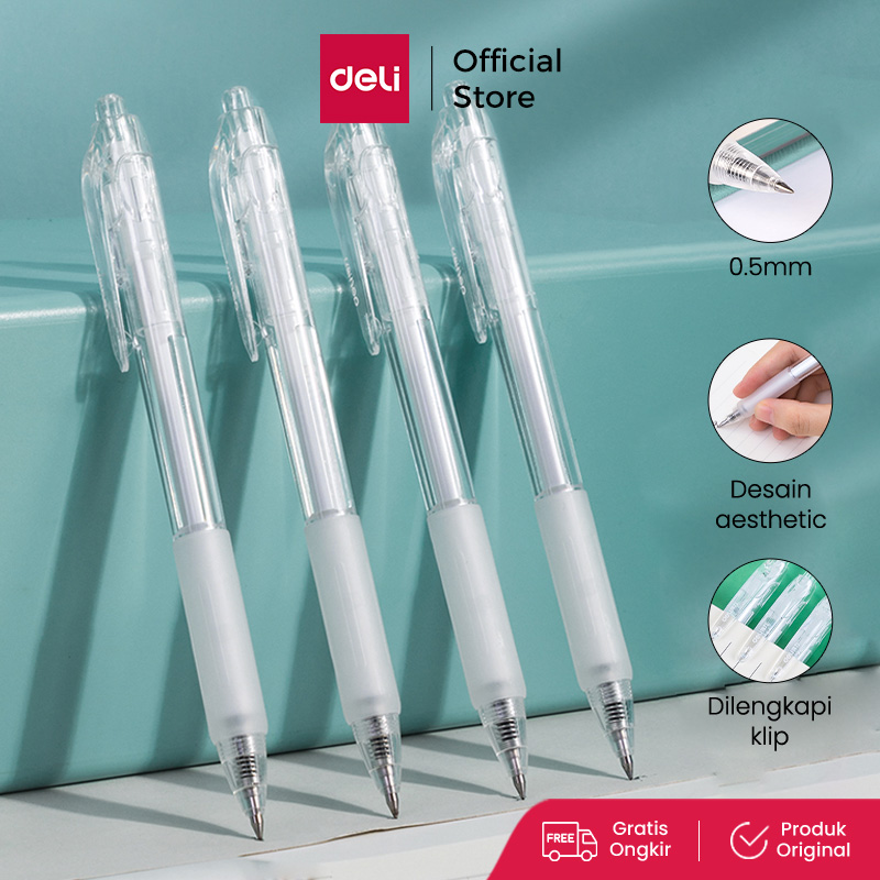 Deli Gel Pen Pulpen Gel warna Hitam A057B-01 (Box)