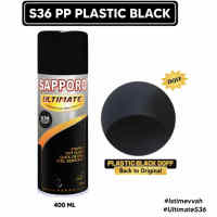 Sapporo Ultimate PP Plastic Black S36 400 ml (WARNA HITAM  BODY KASAR)