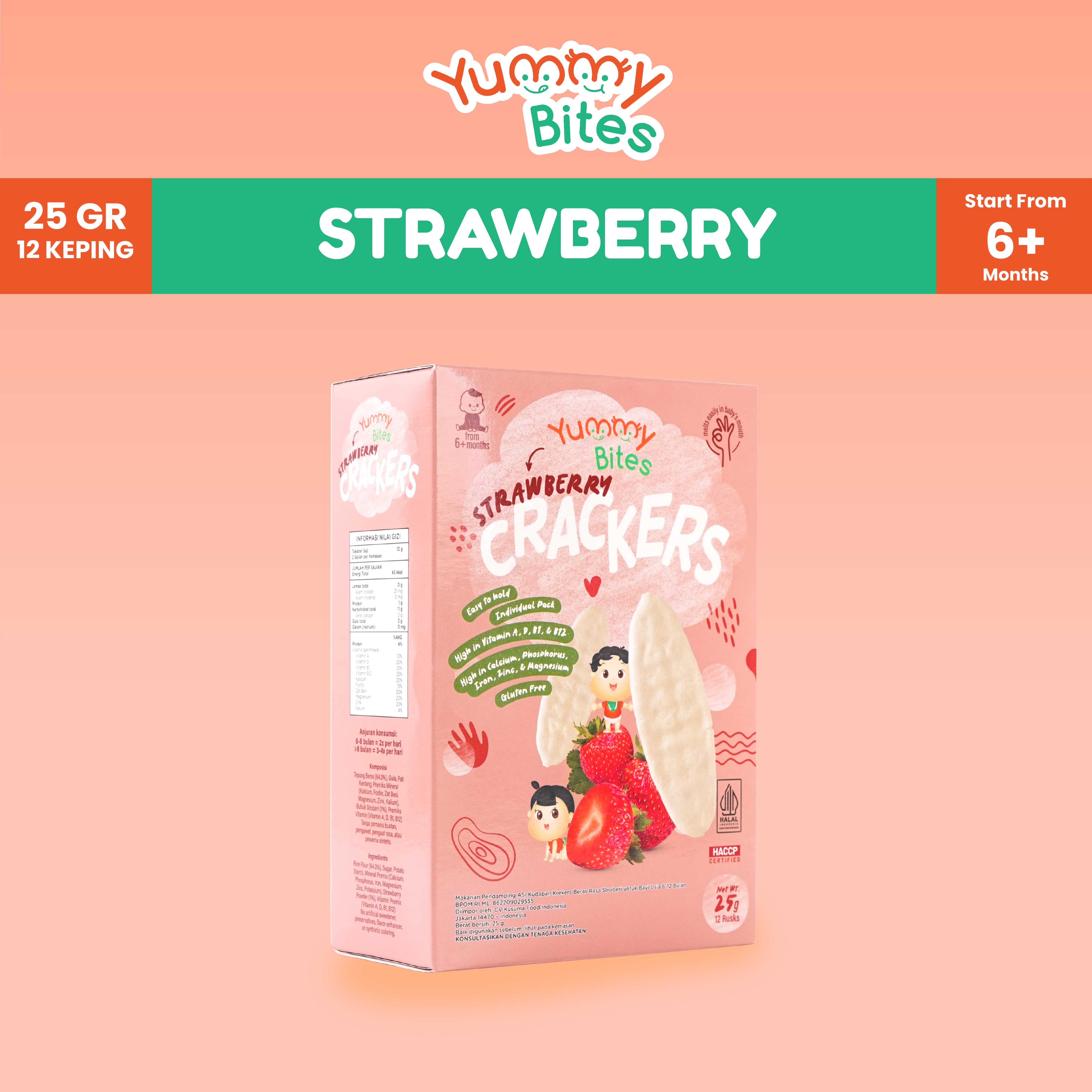 Yummy Bites Rice Crackers 25 GR Snack Baby/ Cemilan bayi