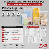Plastik Klip Ziplock Besar Jumbo 100Pcs Ukuran 40x50 35x45 32x40 30x40 28x40 25x35 20x30 Tebal