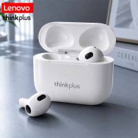 Headphone Nirkabel Lenovo Thinkplus Earphone Bluetooth dengan Mikrofon Headset Suara Stereo HiFi Earbud Kontrol Tombol untuk Android dan iOS