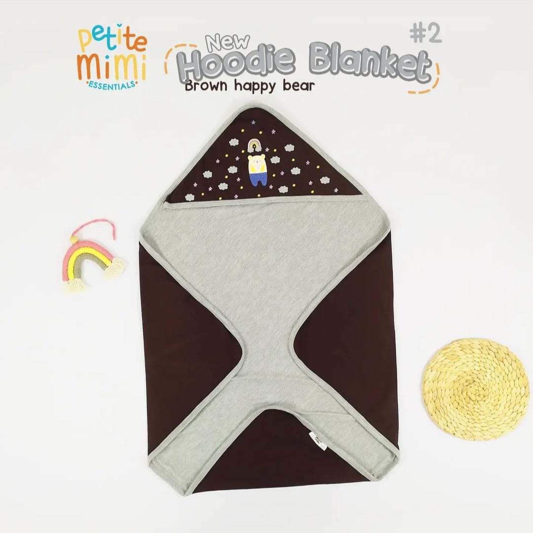 PETITE MIMI Hoodie Blanket Selimut Topi Selimut Bayi Bertopi Petitemimi Baby Blanket Katun Hooded Blanket
