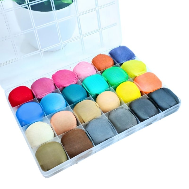 Eggdoh Playdoh Dough 10 warna 24 Edible Colorful Candy by GH EduPlay