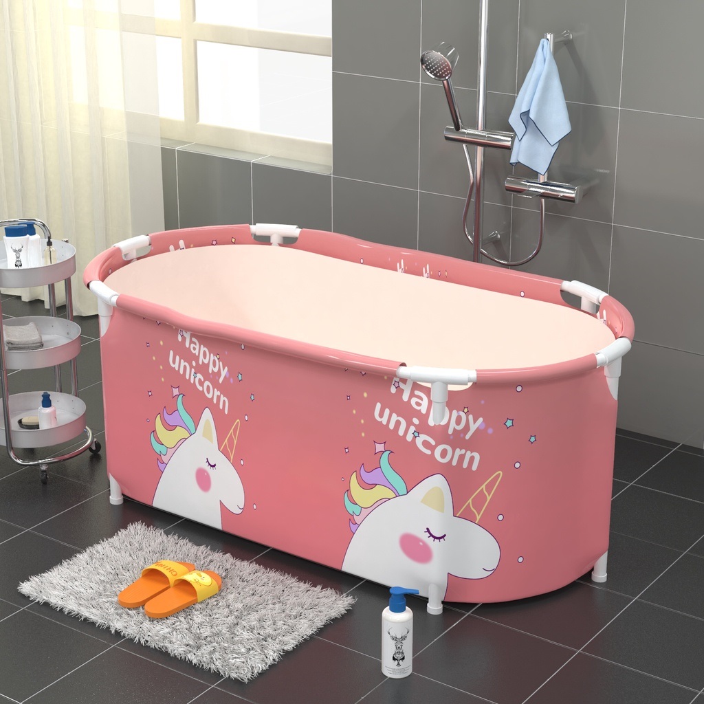 Bathtub Lipat Portable diameter 110x60x50 cm bahan PVC Waterproof