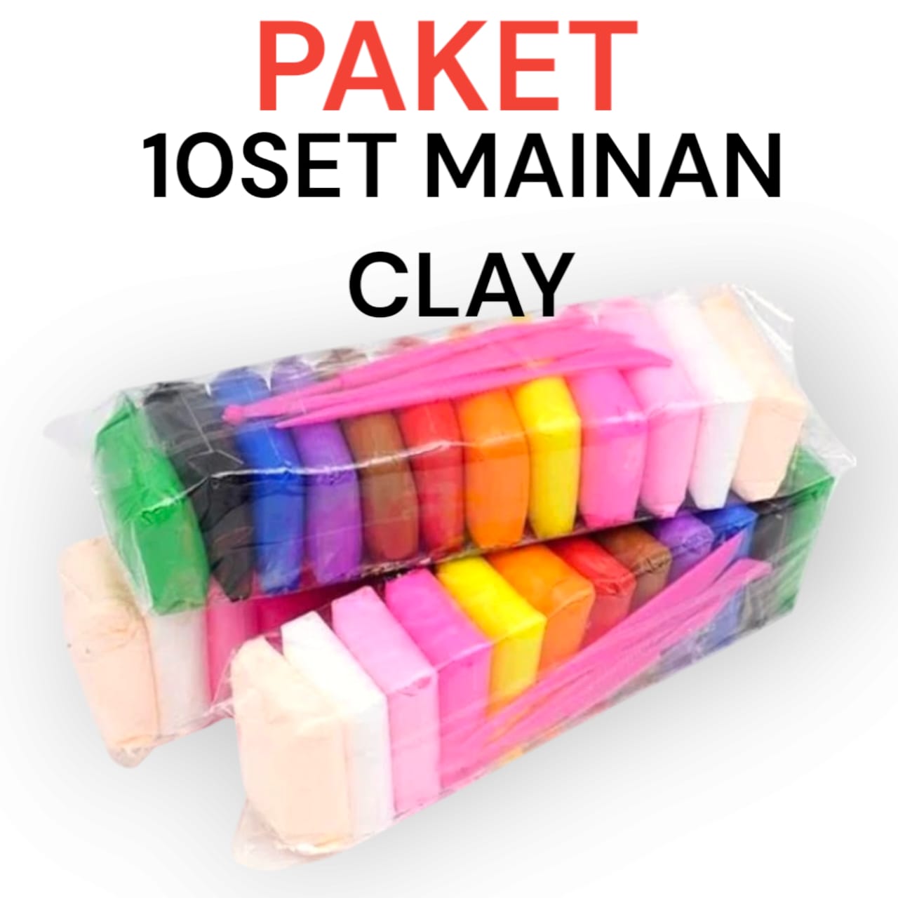 HWLB Paket Mainan Clay Super Light Soft 10 set