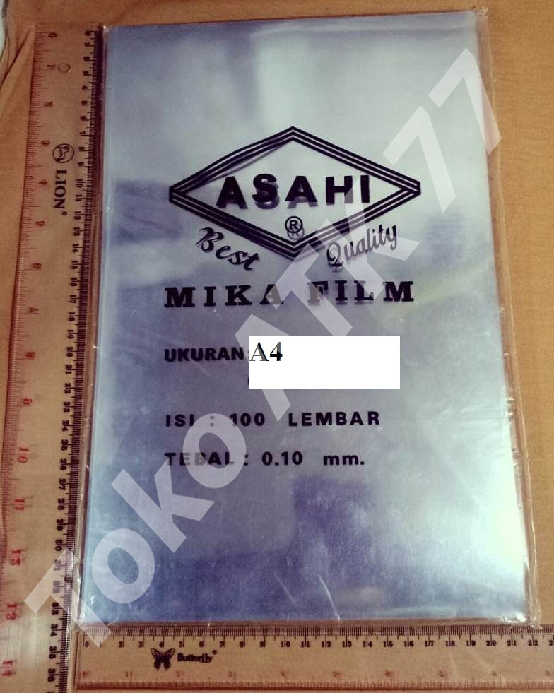 Plastik Mika Mica Film A4 Bening Merk Asahi Bagus Murah 20 lembar READY STOCK