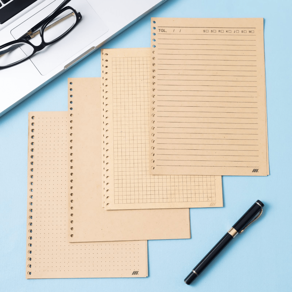 Kertas Loose Leaf Kertas File Isi Binder A5 B5 dan A4 Isi 25 Lembar