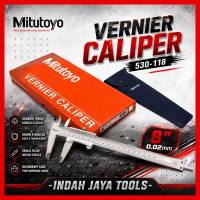 MITUTOYO 530-118 Vernier Caliper 8 Inch 0.02 mm - Original Sigmat Besi Jangka Sorong Sketmat Pengukur Ukur Dimensi