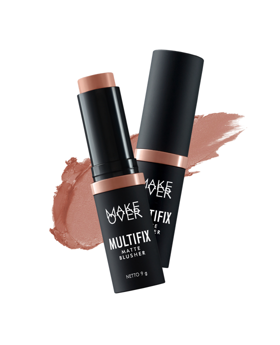 Make Over Makeover Multifix Matte Blusher 9 gr / Blush On Pencil Tersedia 5 shades (01 Rose Hour 02 Quickpinker 03 Blush Rush 04 Peach Flash 05 Heatshot)