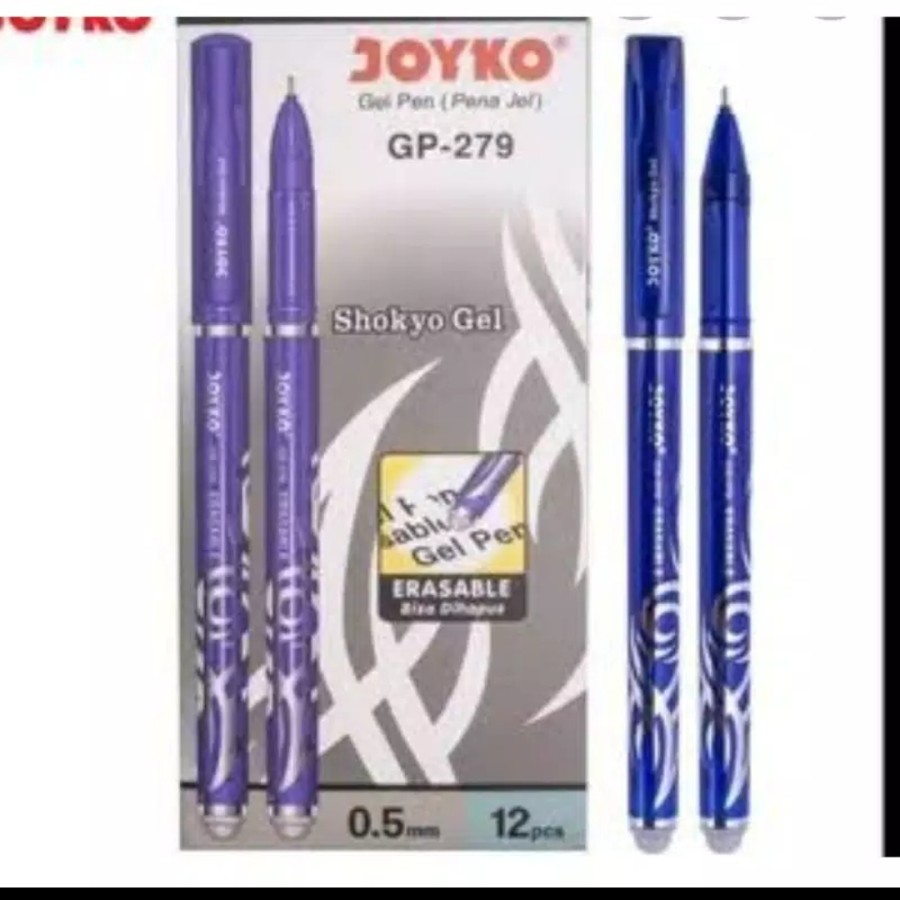 pen joyko 279 bisa hapus tintanya biru isi 12 pcs