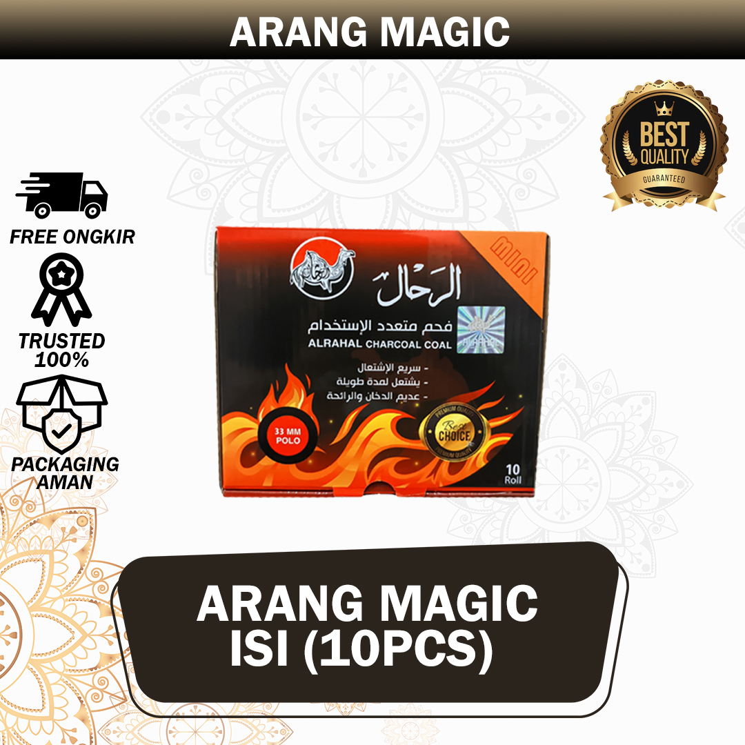 Arang Magic 1 Box / Bara Magic / Arang Bukhur Buhur Dupa / Briket Areng Isi 80 Pcs