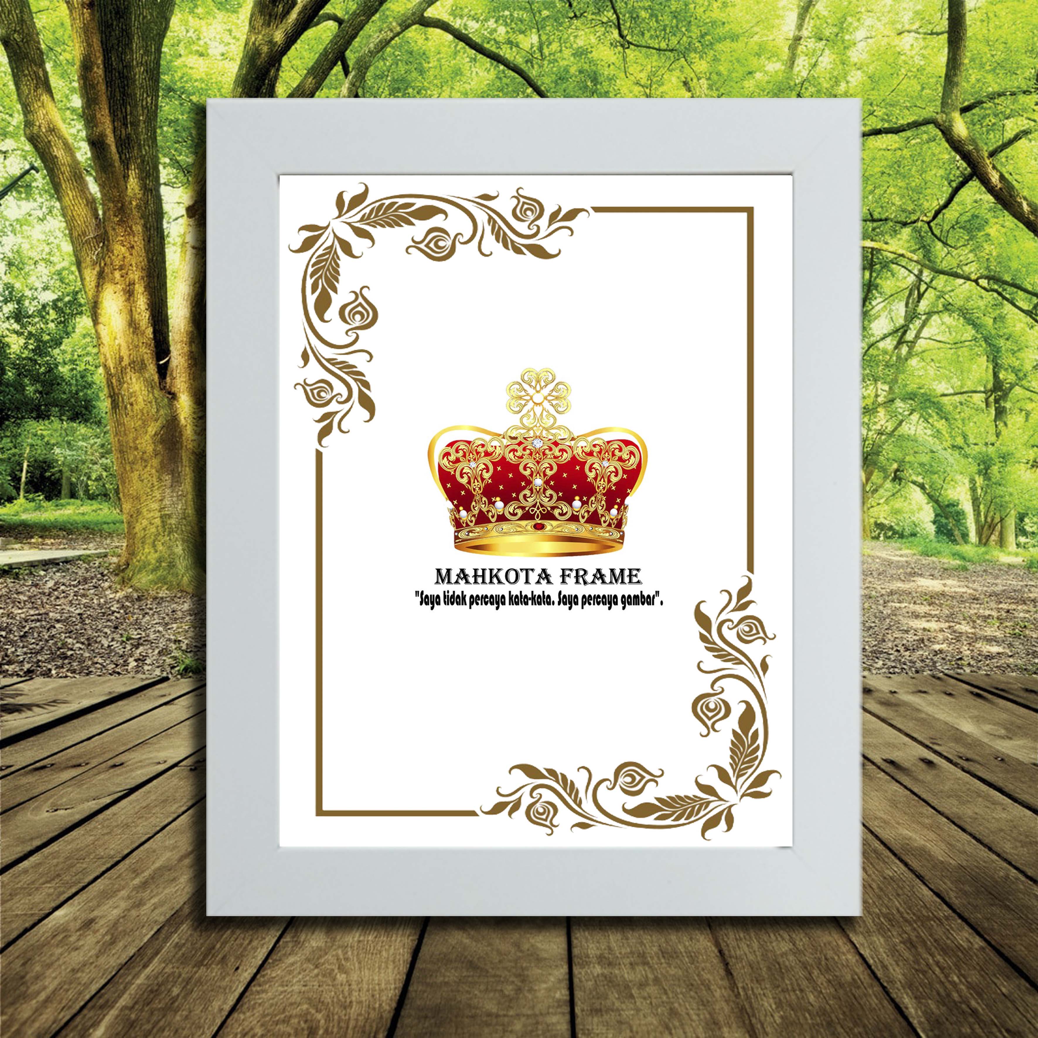 Bingkai Figura Frame Foto Ukuran F4 (21.5X33 CM) Minimalis Hitam/Putih/Cokelat