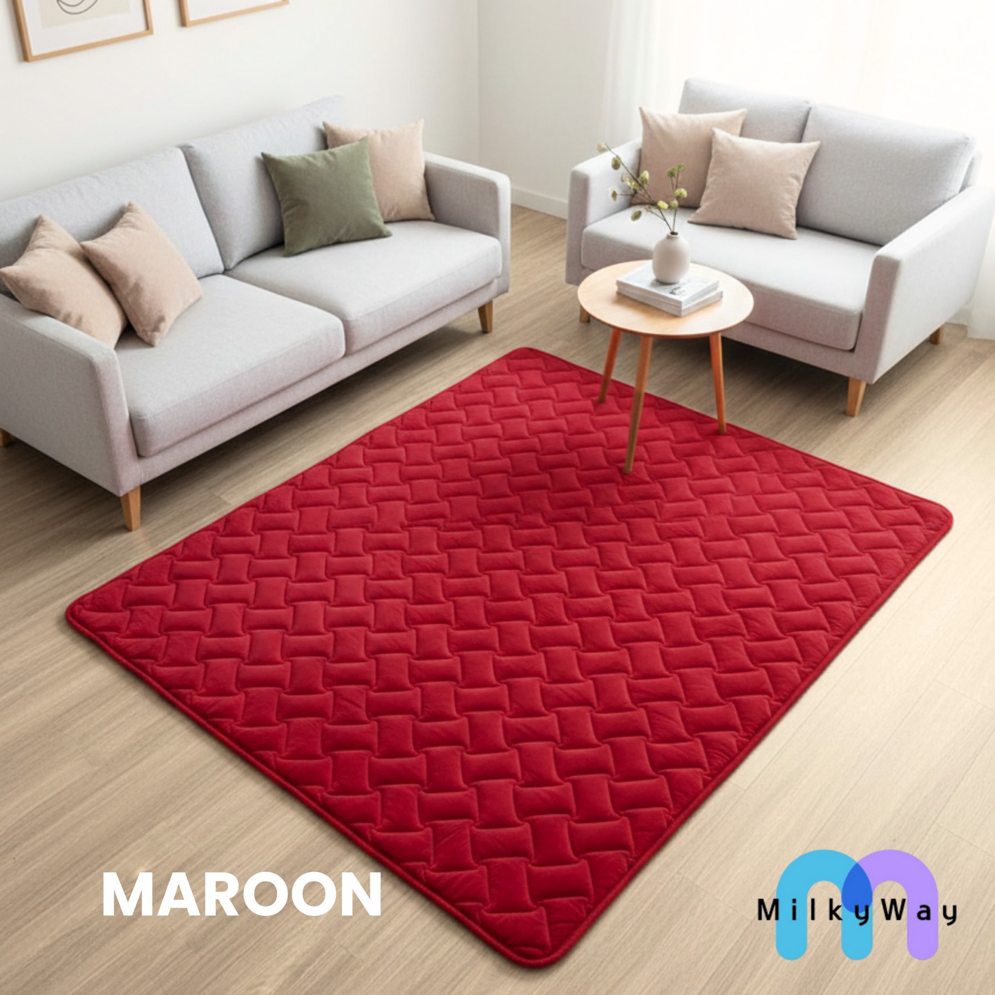 [MilkyWay] Karpet Lantai Yelvo Premium 150x190 cm Tebal 2cm – Empuk Anti Slip Karpet Bulu Halus Minimalis Ruang Tamu & Kamar