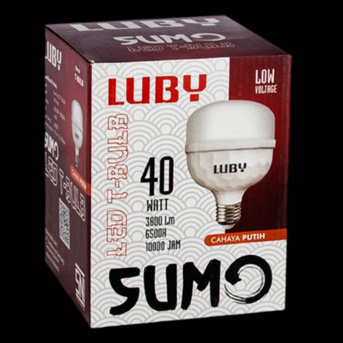 Lampu Bohlam LED Luby Sumo 12/16/22/30/40 Watt Cahaya Putih T-Bulb SNI