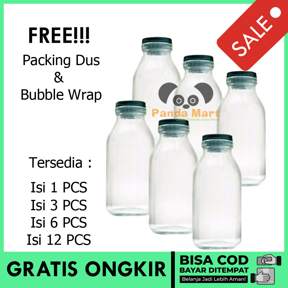[ BISA COD] Botol Asi Kaca Tutup Karet Botol Asip / Perlengkapan Ibu Menyusui / Botol Susu Bayi Murah FREE PACKING DUS DAN BUBBLE WRAP