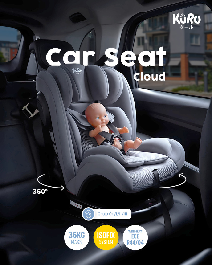 Kuru Cloud 360 Rotate Isofix Baby Car Seat | Kursi Mobil Anak Bayi