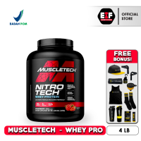MUSCLETECH NITROTECH PERFORMANCE WHEY PROTEIN 4 Lbs / 1.8 Kg - MUSCLE BUILDING FITNESS SUPPLEMENT NITRO TECH SUPLEMEN OLAHRAGA PENAMBAH PEMBENTUK MASSA OTOT LEAN UNTUK PRIA DAN WANITA 4LB