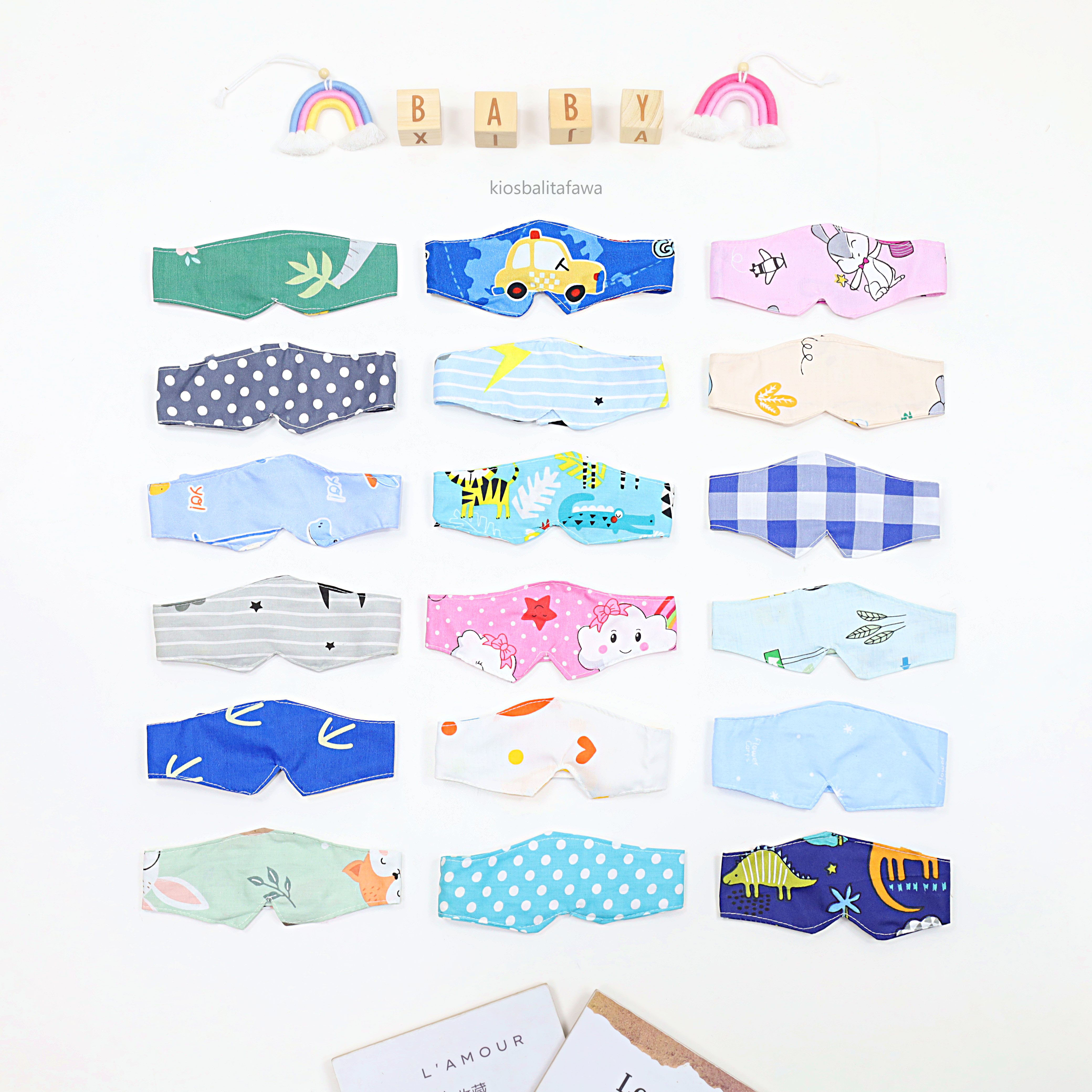 (LEBIH TEBAL) Kacamata Jemur Bayi New Born / Penutup Mata Bayi Laki-Laki Perempuan Baru Lahir 0-3 3-6 bln Baby Eye Mask Anti Silau Proteksi UV KiosBalitafawa