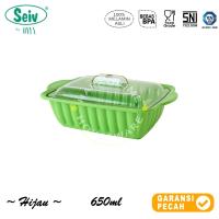 SEIV 1pcs Casserole Square 85in Melamin Tempat Prasmanan Segi Wadah Saji Makanan 650ml [0.65 Liter]