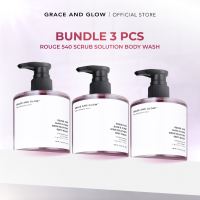 Grace and Glow Rouge 540 Gentle Scrub Body Wash 400 ml - Sabun Mandi Cair untuk Mengencangkan Kulit Tubuh with Collagen【BPOM】