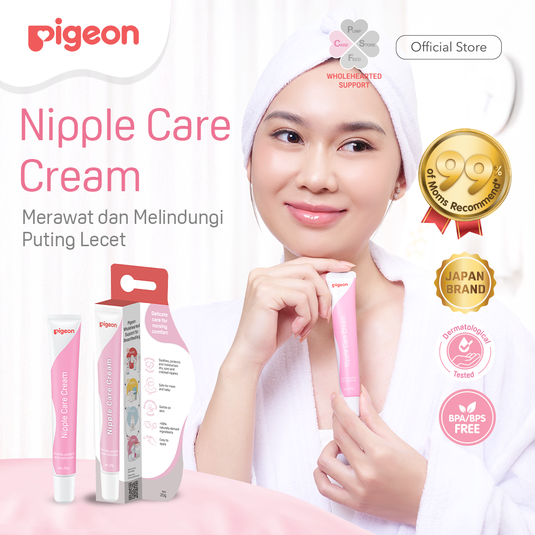 [NEW FORMULA] PIGEON Nipple Care Cream 20G | Krim Puting Lecet Halal BPOM | Food Grade Aman untuk Bayi | Krim Pelembab Untuk Bibir dan Kulit Kering