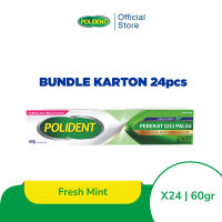 Polident Perekat Gigi Tiruan Fresh Mint 24x60g [24 PCS]