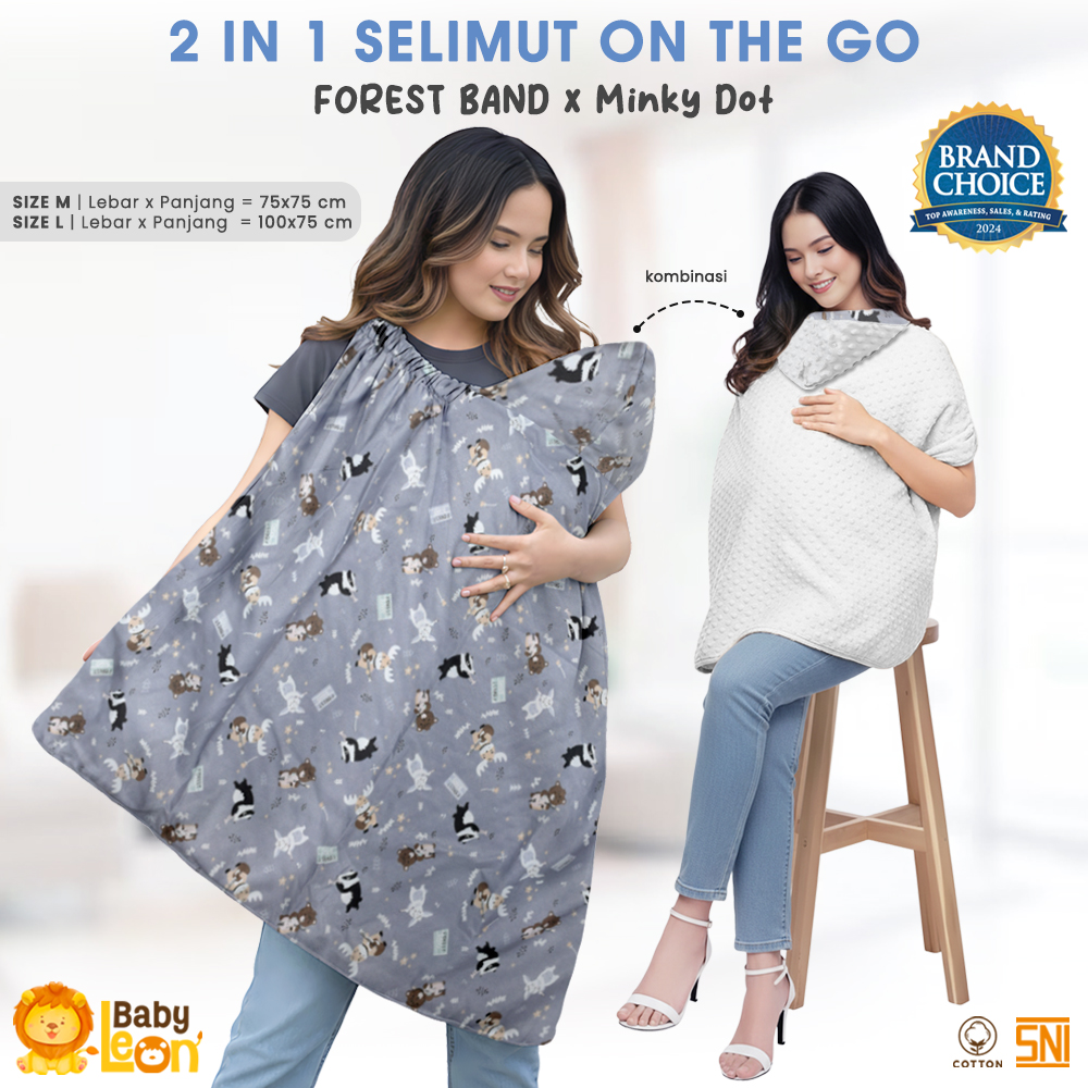 BABY LEON Selimut Bayi Multifungsi Selimut Bayi Baru Lahir Selimut Tidur Bayi Baru Lahir Alas Tidur Bayi BS-330