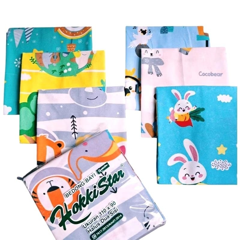 Paket Hemat Bedong bayi 6 pcs warna dan motif ACAK SNI - Bedong Isi 4 Pcs - Bedong 3 Pcs - BEDONG COCOBEAR - BEDONG FLOWER - BABY OWIE