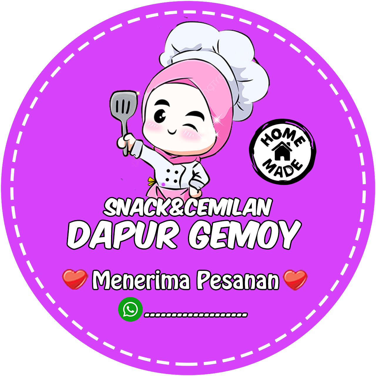Sticker Nama Sendiri Bahan Cromo Glossy Custom Sesuai Keinginan Label Kemasan Jualan Nama